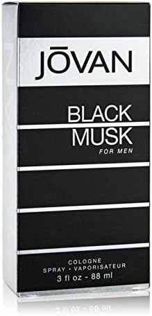 Jovan Black Musk Eau De Cologne Spray for Men, Multicolor, 3 Fl Oz