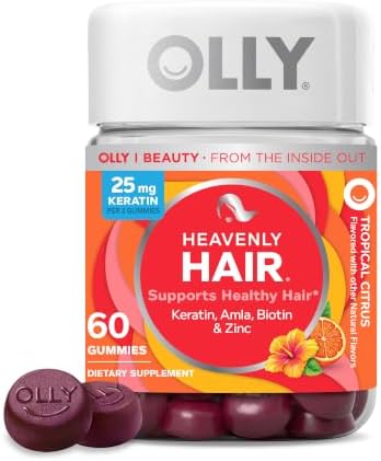 OLLY Heavenly Hair, Supports Healthy Hair,* Keratin, Biotin - 60 Count