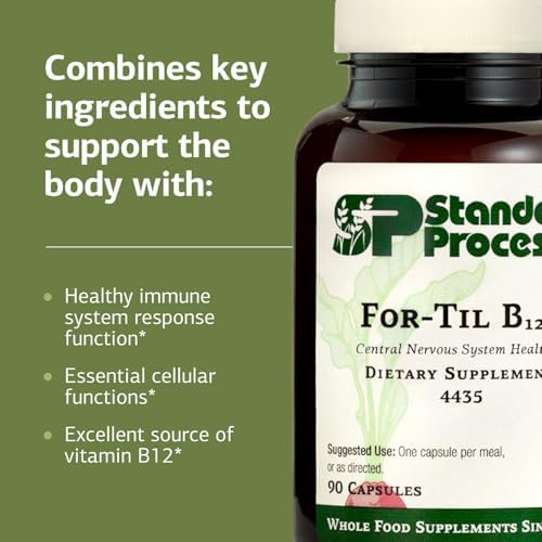 Standard Process - for-Til B12 - Vitamin B12 Supplement for Brain & Nervous System Support - Immune Health & Cellular Function - Non-Dairy & Non-Soy