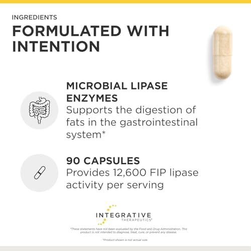 Integrative Therapeutics Lipase Concentrate-HP - Digestive Enzyme Supplement for the Digestion of Fats* - Nutrient Absorption & GI Tract Health