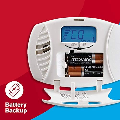 First Alert CO615A Plug-in Carbon Monoxide Detector with Battery Backup, Low Battery Alarm, Backlit Digital, 120 VAC