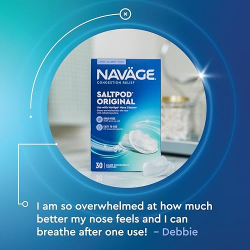 Navage® Original Sea Salt SaltPod Bundle, 6 30-Packs, 180 SaltPods | Bulk Refill Value: 180 Pre-Measured SaltPods Deliver Fast