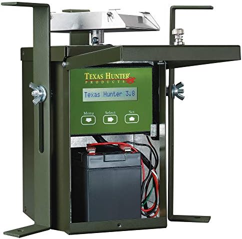 Texas Hunter 12-Volt Game Feeder System - Model TH70 + Battery + SP12 Charger