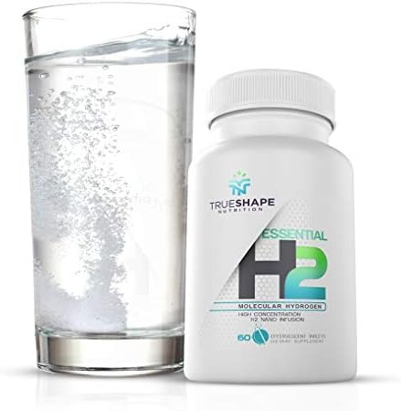 Essential H2 Fizzy Molecular Hydrogen Tablets for Water Nutritional Supplement (Unflavored, 60 Servings)