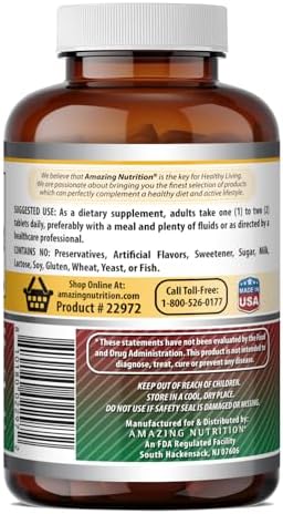 Amazing Formulas Iron as Ferrous Sulfate Supplement | 130 Mg per Serving | 240 Tablets | Non-GMO | Gluten-Free | Made in USA