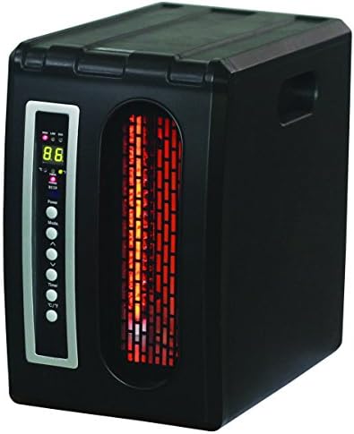 Comfort Glow Space Heater, Portable Quartz Heater with Remote - QDE1320 | 3 Infrared Quartz Elements Space Heater for Indoor Use, 1500 Watts