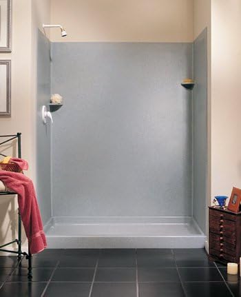 Swanstone SK326072.125 Classics Three Panels Shower Wall Kit Finish: Cloud White, Size: 32"D X 60"W X 72"H