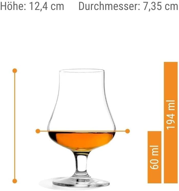 Stölzle Lausitz Whisky Nosing Glasses Set of 2 (Tasting Glass #1). Dishwasher Safe