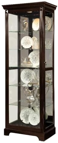 Pulaski Curio, 29 by 20 by 80-Inch, Dark Cherry Brown