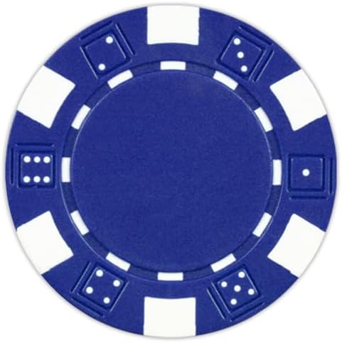 DA VINCI 50 Clay Composite Dice Striped 11.5 Gram Poker Chips, Choose from 11 Colors