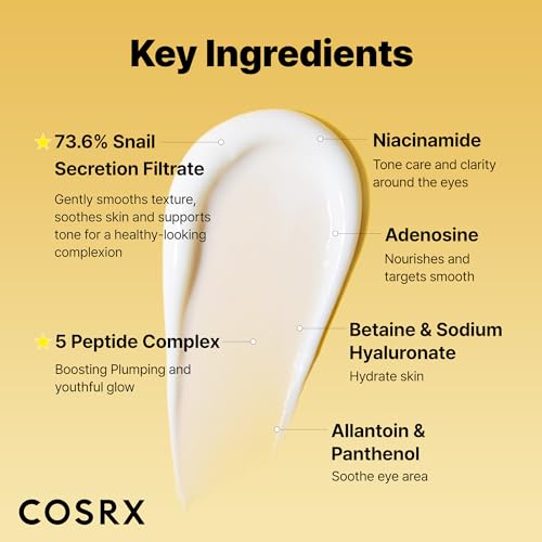COSRX Snail Mucin Peptide Under Eye Cream for Anti-aging, 0.84 oz