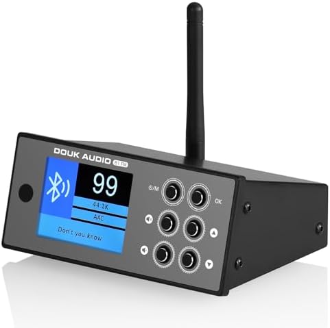Douk Audio B1FM Bluetooth 5.1 Receiver DAC, HiFi Stereo Music Player with LDAC & aptX HD, Premium FM Radio, Optical & Coaxial Digital Outputs