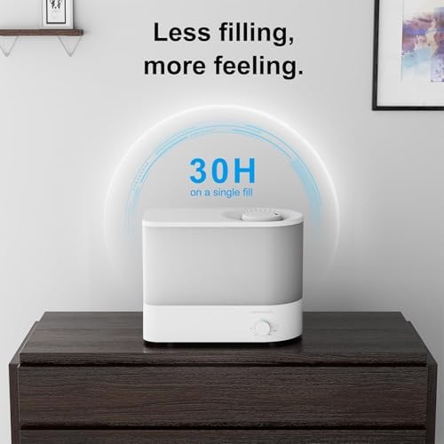 MEGAWISE 1.5L Cool Mist Humidifier for Bedroom, 25dB Quiet