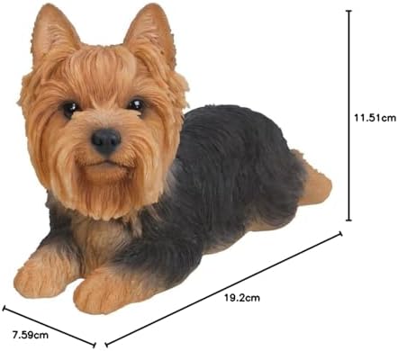 Hi-Line Gift Ltd Yorkshire Terrier Resin Dog Lying Down Statue