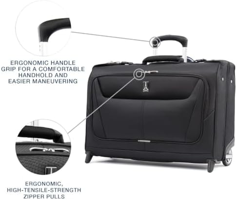 Travelpro Maxlite 5 Softside Carry-On Rolling Garment Bag, Black, 22-Inch