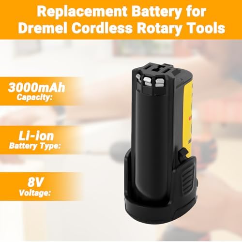 Joiry 2-Pack Replacement Dremel 8100 Battery, 8V 3000mAh Li-ion