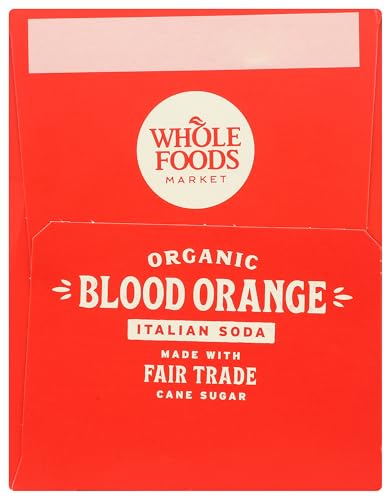 Whole Foods Market Blood Orange Italian Soda, 11.2 Fl Oz, 4 Pack | 4 Pack, Organic