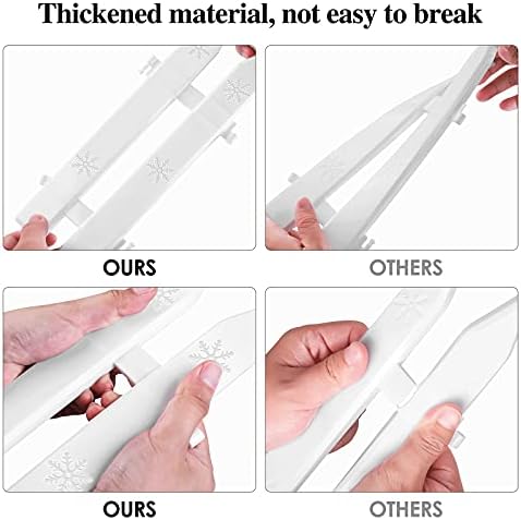 URATOT 20 Pieces Christmas Tree Thick White Plastic Picket Fence for Pets and Kids - Party, Garden, Home Decoration, 12 Inches