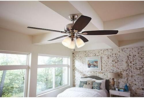 Hampton Bay Rockport 52 in. LED Brushed Nickel Ceiling Fan 51750 /1001673208