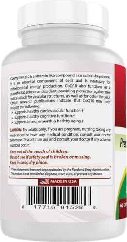 Best Naturals COQ10 200 mg, 60 Capsules