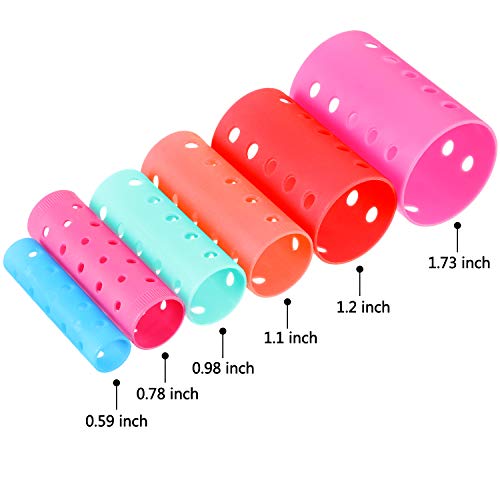 Blulu 72-Piece Multicolor Magnetic Rollers Set with 54 Hair Rollers, 18 Duck Teeth Bows, and Hair Clips - Hairdressing Curlers Tools for Men and Women