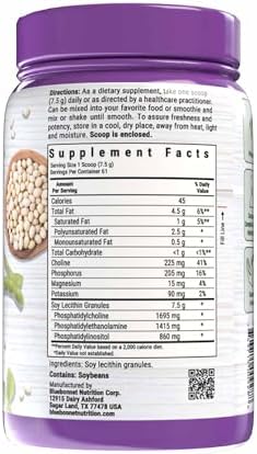 BlueBonnet Nutrition Lecithin Granules, 1 lb | Brain Health & Heart Health; Non-GMO, Vegan, Kosher Certified, Gluten-Free
