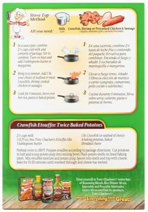 Tony Chachere's Base Creole Etouffee, 4-ounces (Pack of6)