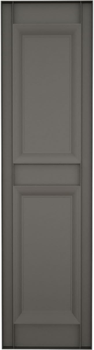 Mid America 00021247002 Standard Size Williamsburg Double Panel Vinyl Shutters, w/Installation Shutter-Lok's & Matching Screws (Per Pair), 002, 12"W x 47"H, Black