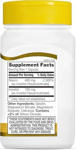 Niacin Flush Free 500 Milligrams 110 Capsules