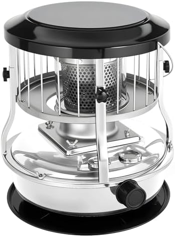 Kerosene Heater for Indoor & Outdoor, 9000 BTU Non-Electric Kerosene Stove, Portable Cordless Space Heater for Home, Garage, Basement, Camping, Cooking Heating (Green)