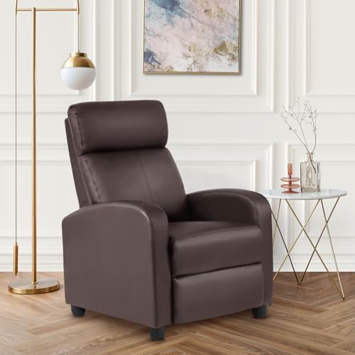 FDW | Recliner Chair | with 2 Point Massage Function | Black, PU Leather