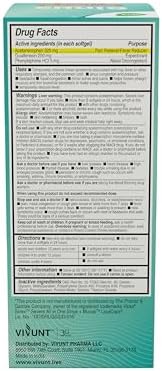 AXIV Sinus Severe + Mucus Relief, Non-Drowsy, Loosens Mucus, Maximum Strength Relief of Pain, Pressure, Congestion, & Headache Ease, 24 Softgels.