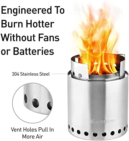 Solo Stove Campfire Camping Stove Portable Stove for Backpacking Outdoor Cooking Great Stainless Steel Camping Backpacking Stove Compact Wood Stove