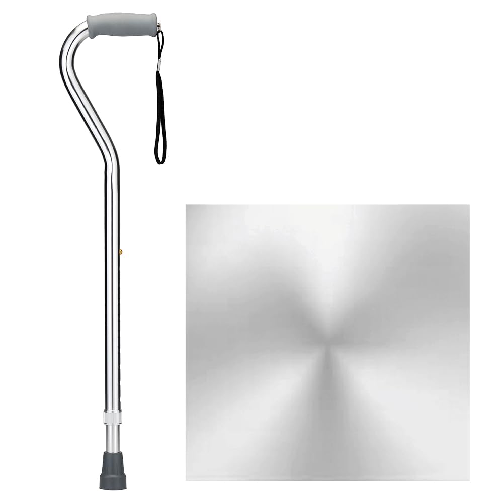 NOVA Heavy Duty Bariatric Walking Cane for Seniors, Men & Women – 500 lb Weight Capacity Offset Cane, Lightweight Adjustable Walking Stick with Soft Foam Grip, Wrist Strap & Non-Slip Tip