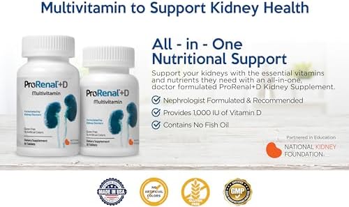 Nephroceuticals ProRenal+D Kidney Multivitamins 30-Day Supply
