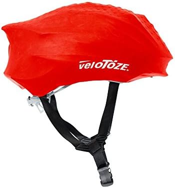 veloToze Cycling Helmet Cover, fits Most Bike Helmets - Keeps Wind, rain and Sun Away from Head; Bright Colors for Visibility