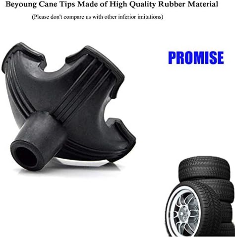 Beyoung Standing Quad Support Cane Tip Mobility Quadpod Stable Cane Support Walking Stick Base Tip Stabilizing Device Self Standing Quadruple Cane