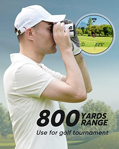 Wosports Golf Rangefinder, 800 Yards Laser Distance Finder with Slope, Flag-Lock with Vibration Distance/Speed/Angle Measurement