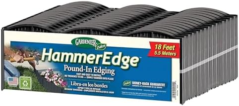 Dalen HammerEdge Pound in Edging - 16 Durable Interlocking Pieces -18 feet of Coverage - Made in USA - Easy to Install - 1 Pack | 16 Durable