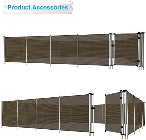 Patio Pool Fence Gate for Inground Pools with Privacy Fence Gate Door for Garden Deck Backyard Chicken Dog Outdoor Security Gate Removable 6’ H X