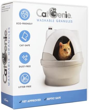 CatGenie Washable Granules, Reusable Cat Litter Alternative for Self Cleaning Cat Litter Box, No Scooping or Litter Replacement, Low Dust