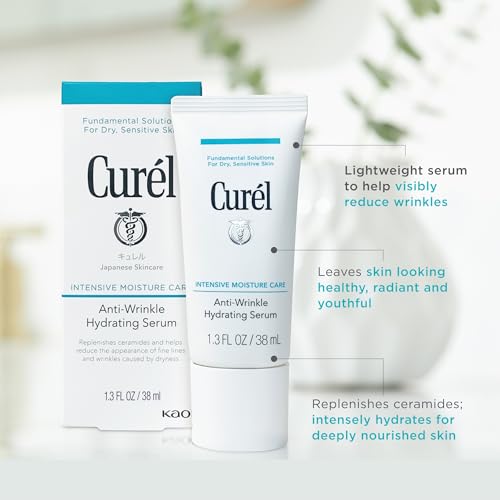 Curel Japanese Skin Care Intensive Face Moisturizer Cream, Hydrating Face Lotion for Dry to Very Dry Sensitive Skin, Anti-Aging, Fragrance-Free