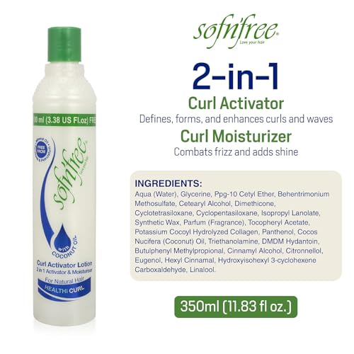 Sofn'free Moisturizer & Curl Activator Lotion - 25.35 fl oz | Defines waves, coils, and multicultural curls. Provides moisture, shine, and frizz control with a soft, flexible finish.