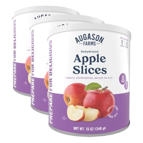 Augason Farms Dehydrated Apple Slices Can | Emergency Food Supply, 20 Servings, 25 Year Shelf Life, Great for Cooking, Baking, and Snacks, Dehydrated Meals