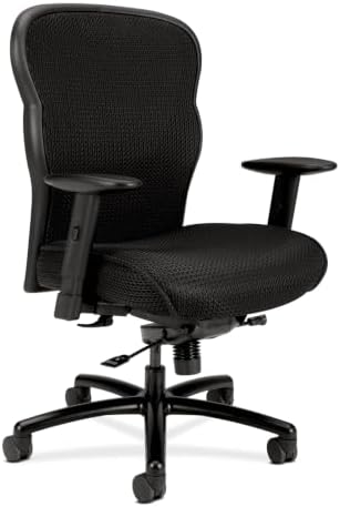 HON Wave Ergonomic Office Chair, Lumbar Support, Desk Chair, Black | High back ergonomic office desk chair with lumbar support, adjustable arms, office decor, advanced tilt for comfort