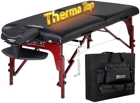 31" Montclair ThermaTop™ Master Massage Portable Massage Table with Memory Foam, Reiki Panels