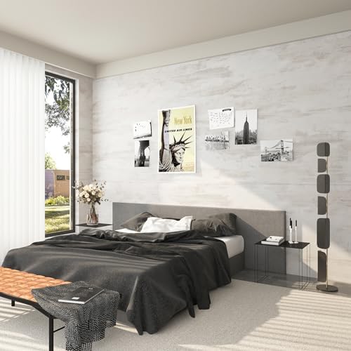 48x197inch Extra Wide Black White Marble Wallpaper Peel Stick Glossy Thick Waterproof Furniture Sticker Granite Look Contact Paper DIY Wall Sticker Self-adhesive Countertop Vinyl Wrap for Kitchen