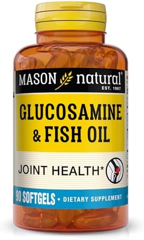 MASON NATURAL Glucosamine & Fish Oil with DHA & Omega-3, 30 Day Supply | 1, 500mg glucosamine plus 1