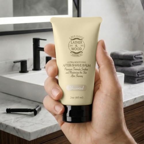 Best After-shave Balm, Sandalwood Scent, Premium Aftershave Lotion, Soothes and Moisturizes Face after shaving, Does Not Dry The Skin, Eliminates Razor Burn For A Silky Smooth Finish …