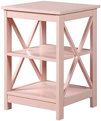 Convenience Concepts Oxford End Table 15.75" - Modern Living Room Table with Storage Shelves, Transitional Nightstand Side Table for Home Decor and Display, Espresso